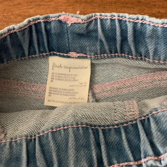 Toddler Girl’s 12 Month Heart Top & Jeans by First Impressions - Macy’s - Picture 5 of 6